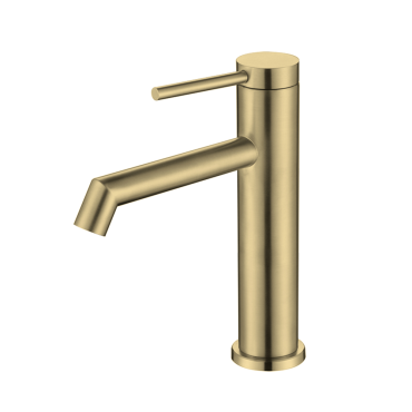 Bijiou Evon Gold Basin Mixer Short Body-211441